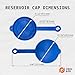 Click&Fit Windshield Washer Fluid Reservoir Cap replacement for Nissan Altima Sentra Maxima Pathfinder Frontier Titan XTerra 350Z Armada, Infiniti G35 FX35 QX56 QX80 G20, replaces 28913-7S000 Blue