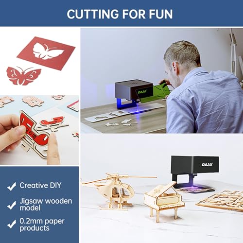 bosnyyds DJ6 Gravador a laser Marcação DIY Máquina de gravação portátil para DIY Artesanato Impresso