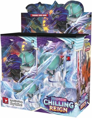 Image of Pokemoon TCG 50 Cardds Bundle | 5 Packs of 10 Random Collectible Trading Cardds | Surprise Cardd Set for Kids & Collectors (Chilling Reign 5 Pack 50 Cards)