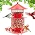 GAINSEN Metal Bird Feeder for Outdoors Hanging, Wild Bird Feeders for Outside, 6Lbs Seed Capacity, 2-Tier Perch, 8 Feeding Ports, Anti-Squirrel Chew Mesh Bird Feeder for Cardinal, Bluebird, Sparrow