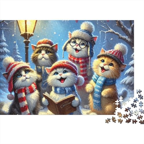 Rompecabezas de gatos navideños (1000 piezas), el juego educativo ideal para regalar