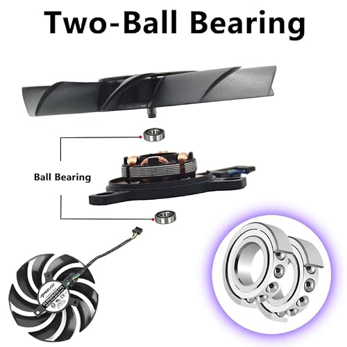 95Mm Pld10010B12Hh Ball Bearing Gpu Fan For Msi Rtx 3070 3080 Ti 3090 Suprim X Graphics Card Cooling Fan (Fan-Full Set) #TOP4
