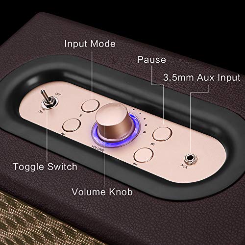 Tewell Vintage Speakers, Bass Enhanced Technology, Retro Speakers Plug-In Speakers For Pc, Laptop, Desktop, Tablet, Cellphone And Projector #TOP4