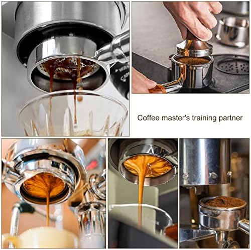 51mm Portafilter, Reusable Coffee Naked Portafilter, Reusable Coffee Portafilter, Coffee Filter with Cleaning Brush for Delonghi EC680/EC685