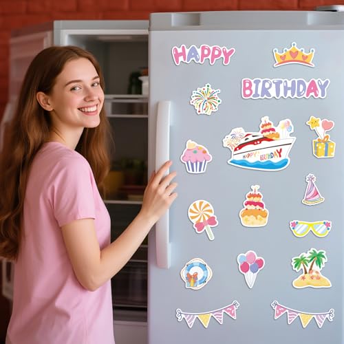 20 imanes decorativos para puertas de cumpleaños miniatura 4