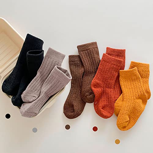Toddler Boys Girls Children's Socks Autumn and Winter Padded Thermal Socks Baby Sports Stockings Tube Socks Kids2