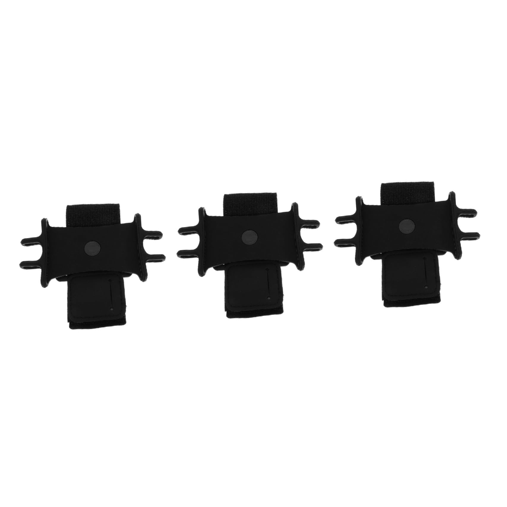 NUOBESTY 16 Pezzi braccialetto del cellulare banda di braccio del telefono cellulare chiave polso mano braccialetto universale supporto da corsa per telefono nylon Black