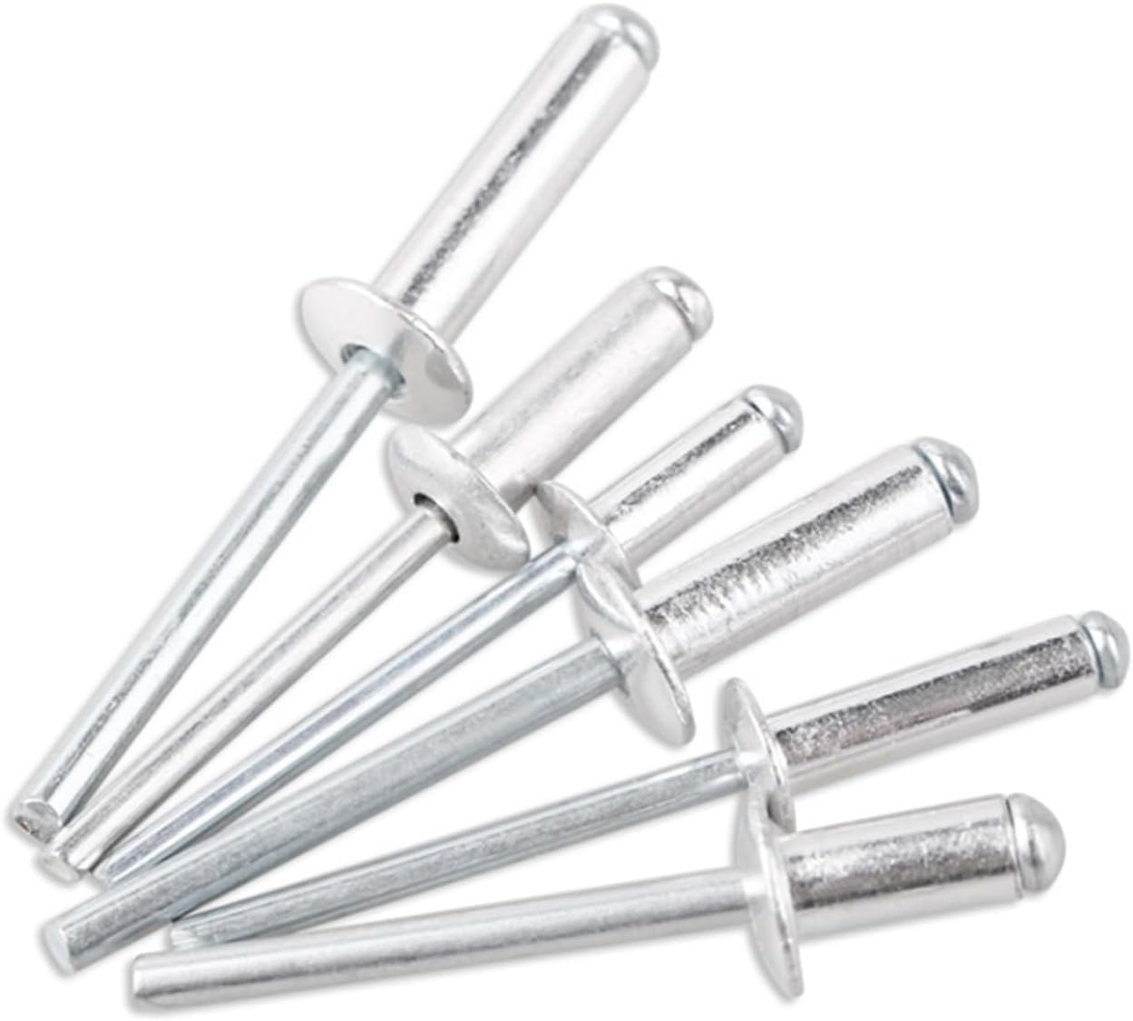 Rivet aveugle à sertir, Rivets aveugles en alliage d'aluminium M4.8 x 30mm, 300 pièces, avec mandrins acier, argent