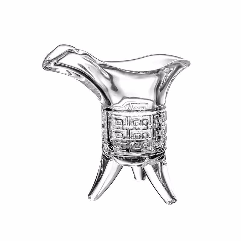 CGHART 中国の皇帝三本足のワイングラス アンティーク ワイン グラスの装飾 古代のワイン グラ 映画やテレビの小道具の装飾 サンアート おもしろ食器 ティーカップ アンティークワイングラス 古代トライアングルカップの伝統的なブロンズカップ クアンティークワインセットの装飾品