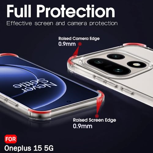 Image of TheGiftKart Crystal Clear Back Cover Case for OnePlus 15 5G | 360 Degree Protection | Shock Proof Design | Transparent Back Cover Case for OnePlus 15 5G (PC & TPU, Transparent Bumper)