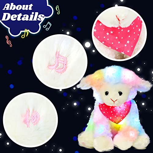 Cuteoy Led Musical Lamb Stuffed Animal Night Light Plush Sheep Lullaby Toy Adjustable Volume Animated Easter Birthday Festival For Kids Toddler Girls 11" #TOP5