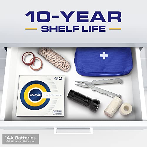 Allmax Aa Maximum Power Alkaline Double A Batteries (16 Count) – Ultra Long-Lasting, 10-Year Shelf Life, Leakproof Design, 1.5V #TOP4