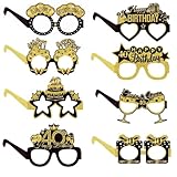 Contenido del Paquete & Variedad:Nuestro set contiene 8 gafas de papel con diseño único en 40,La gran selección asegura motivos fotográficos variados y decoración armoniosa