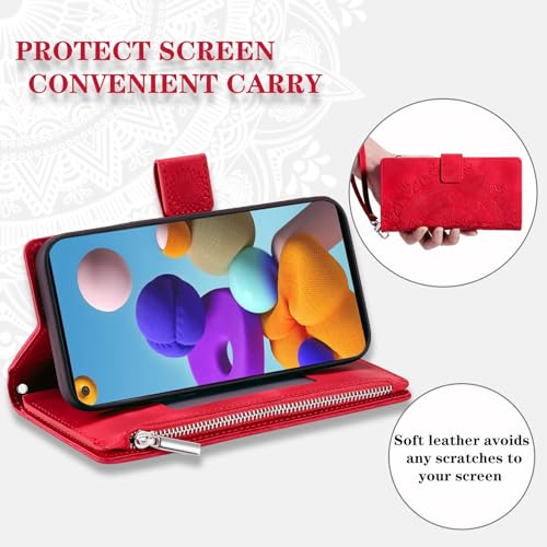 Coque Galaxy A21S rouge antichoc DKTTQB housse silicone