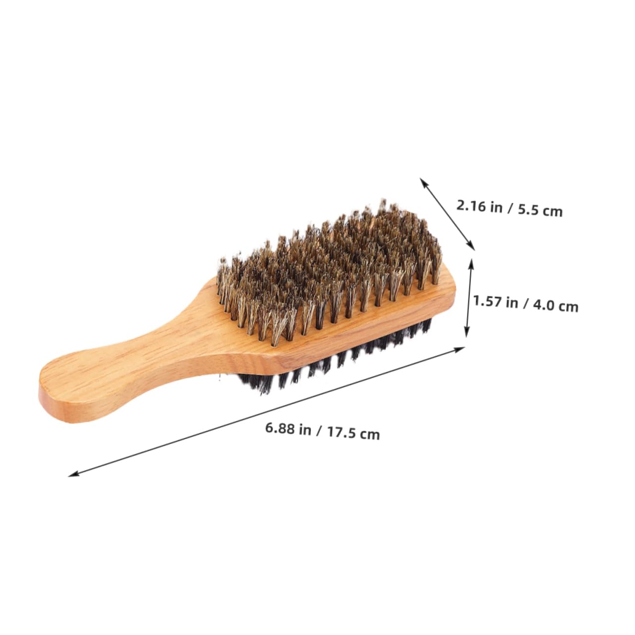 BESTYASH Men's Dual Sided Beard Brush Hair Straightener Brush Beard Styling Tool Gentle Bristles Travel-size