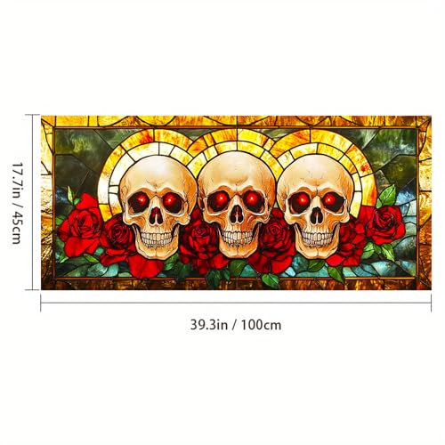 Película adhesiva para ventana con calaveras HOMETITUTE miniatura 4