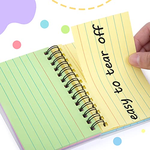 Koogel 500Pcs Ruled Index Cards With Covers, 10 Pads Neon Index Cards With Spiral Colorful Flash Cards For Office School Learning Memory #TOP3