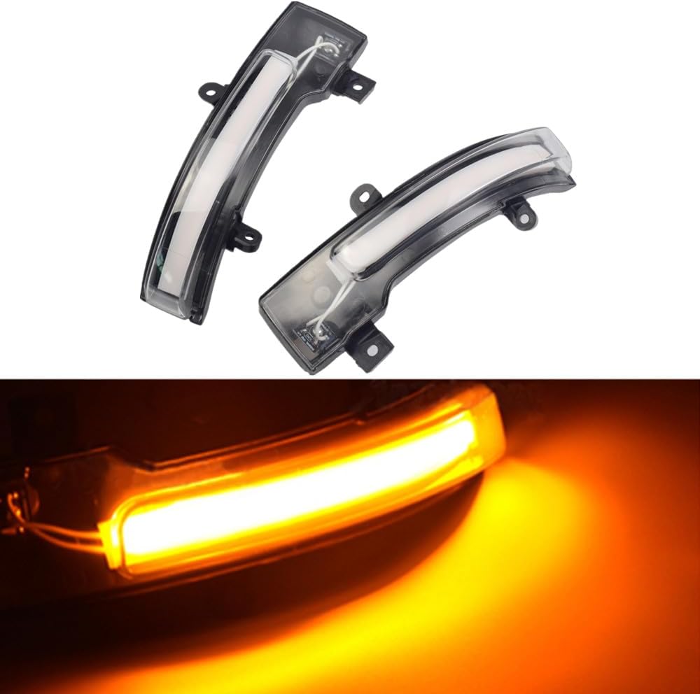 LED Dynamic Turn Signal Light Side Mirror Blinker Sequential Lamp For Mitsubishi Outlander 2013-2020 Lancer 2016 (Yellow)
