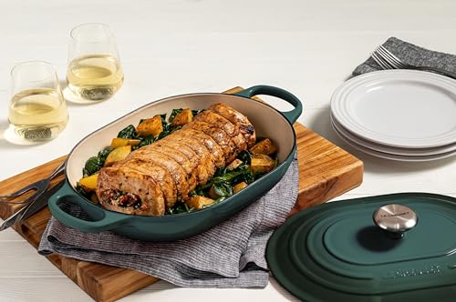 Image of Le Creuset Enameled Cast Iron Oval Casserole with Lid, 3.75 qt., Artichaut