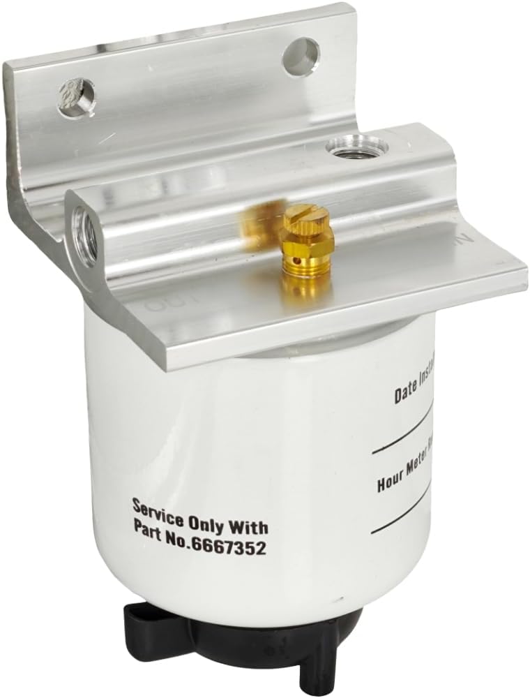 Fuel Filter w/Mounting Head 6667353 6667352 Compatible with Bobcat 453 463 553 653 751 753 763 773 853 7753 S100 S130 S150 S185 S205 S770 Excavator 220 225 231 E08 E10 E14 Loader T110 T140 T180