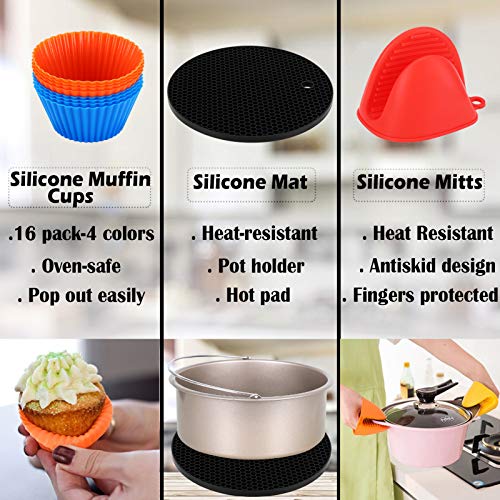Esjay Cake Pan Set for Instant Pot 6, 8Qt, Ninja Foodi 6.5, 8Qt, Air Fryer Accessories - Thumbnail 7