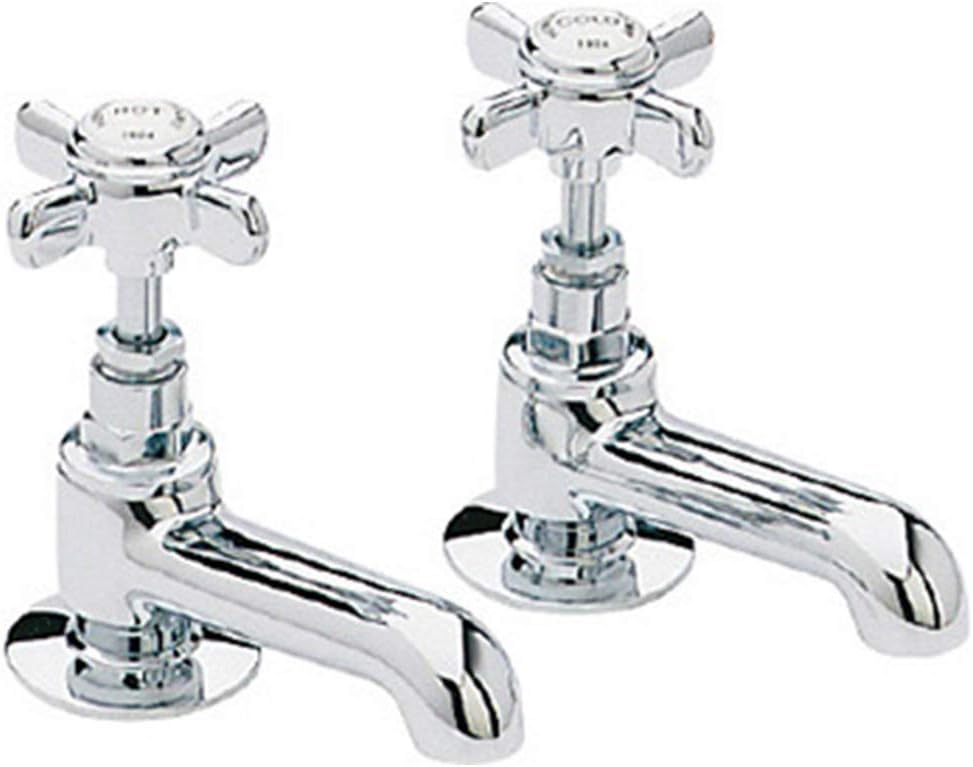 Sponsored Ad โ Dawlish 1924 3/4" Bath Pillar Taps Quarter Turn CD in Chrome TDCC01 (Pair)