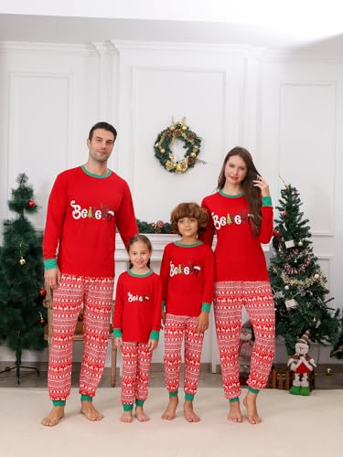 Matching Christmas Pajamas Sets for Family, Cute Womens Mens Christmas Pjs Set2