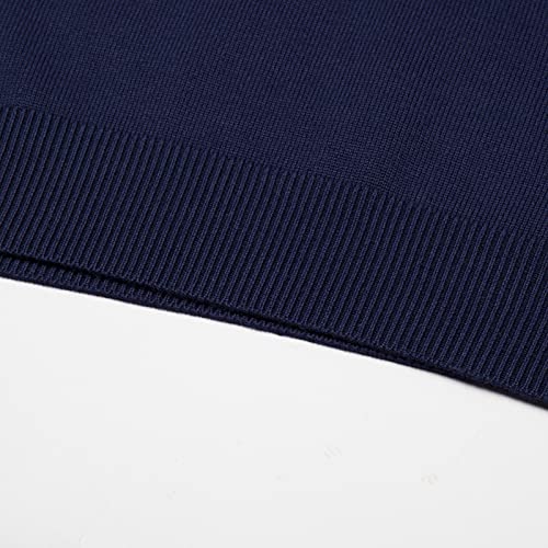 Pull rayé homme tricot fin bleu marine noir blanc pull-over col rond XXL