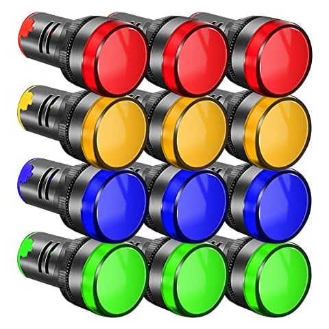 Gebildet 12 Piezas AC220V-380V LED Luz Indicadora de Encendido Cover