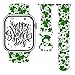 St. Patricks Day Watch Band Compatible with Apple Watch 38mm 40mm 41mm 42mm 44mm 45mm, Four Leaf Clover Shamrock Silicone Replacement Bands Wristbands Strap Compatible with All iWatch Series