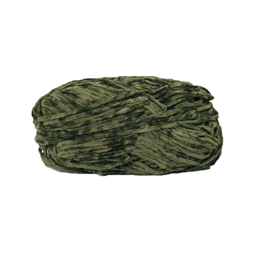 Aksamitny szydełko, 100g/0,22 funta na drutach, puszysty szenil, DIY aksamitny, dziewiarski szydełkowy, ręcznie robiony(Army Green,1kg/2.2lb)