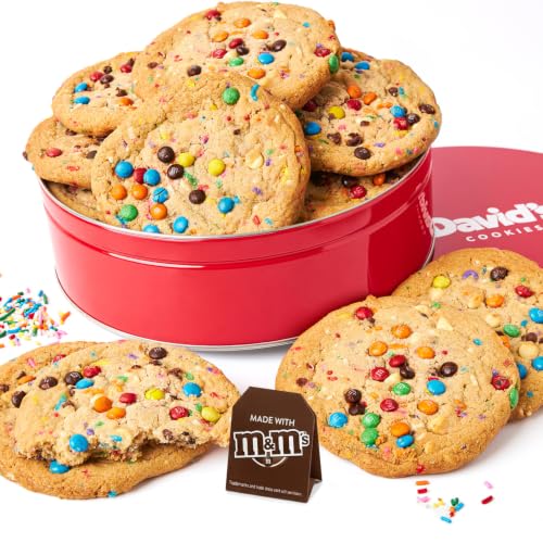 David's Jumbo Birthday Cookies with M&amp;M'S® Chocolate Candies, 8 x 4.5 Oz