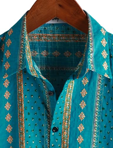 Image of VATPAVE Mens Casual Hawaiian Floral Shirts Short Sleeve Button Down Tropical Shirts Beach Summer Shirts