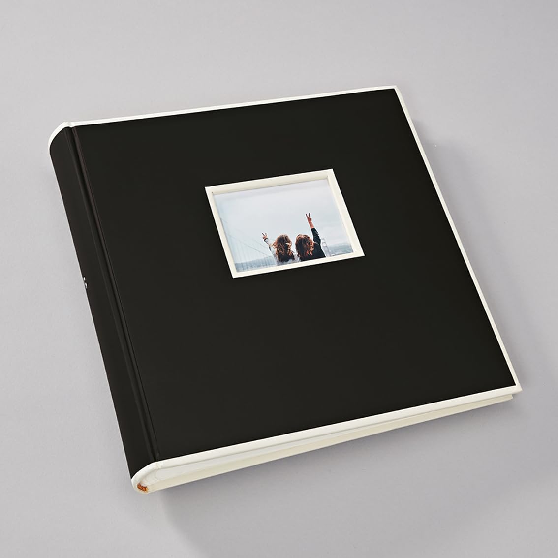 Semikolon 351099 Album Jumbo - 30 x 30 cm, 100 pages couleur crème, pour photos 10 x 15, avec papier vélin - noir