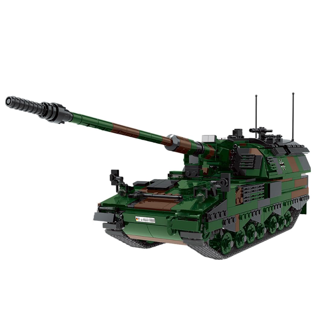Technik Panzer Bausteine Bauset für PZH-2000, 1345 Teile Panzerhaubitze 2000 Bausatz Bauspielzeug, Sammlerstück im Maßstab 1:35