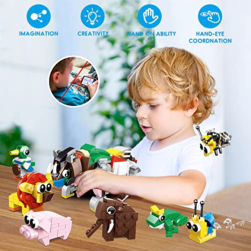 Hogokids 30 Packs Party Favors For Kids - 867Pcs Animals Building Blocks Sets For Classroom Prizes Goodie Bag Fillers Stocking Stuffers Birthday Valentines Easter Gifts For Kids Boys Girls 6+ #TOP2