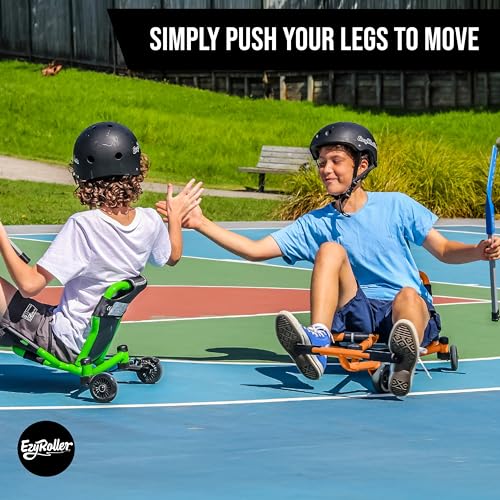 EzyRoller Drifter X Trike Dreirad Drift Kinderfahrzeug Spielgeräte für draußen Dreirad Kinder Dreiradscooter 6-14+ Jahre (orange)
