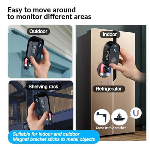 LETSCEE Wireless Battery Cameras Outdoor.Indoor Outdoor Home Security Cameras, with Night Version,Motion Detection,2-Way Audio,Waterproof,Cloud Storage,No Subscription(4 Pack) - Thumbnail 3