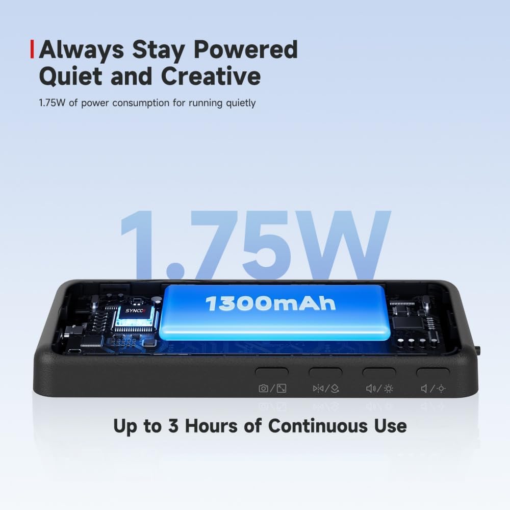 Synco Xview M4 Phone Vlog Selfie Monitor Screen for iPhone & Android,Magnetic Back Selfie Camera Monitor Screen for iPhone Built-in Speaker for YouTube TikTok Live Streaming Content Creator Essentials