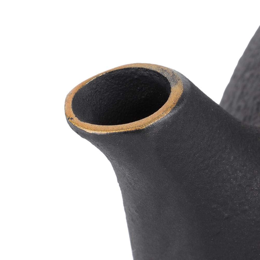 Duokon Tetera de hierro fundido, tetera de hierro resistente a la corrosión, tetera con tapa, apta para cocina de inducción o estufa de hierro fundido