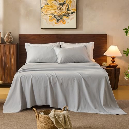 King Size Linen Sheets Set Breathable & Durable
