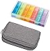 Price comparison product image KOITOY Weekly&Daily Pill Organizer Case (3-Times-a-Day) 7 Day Box Container with Zippered Bag for Prescription Medication Vitamin C E Fish Oil Calcium Tablets
