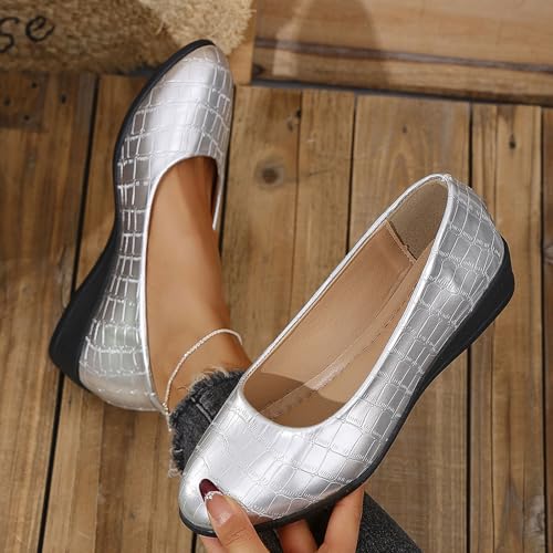Women's Leather Closed Toe 2 Inch Mid Wedges Heels with Arch Support Round Toe Comfortable Dress for Sneaker Casual Shoe4