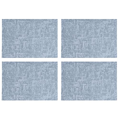 Set de table en similicuir bleu lavable et antidérapant pour table de ferme chic - 2
