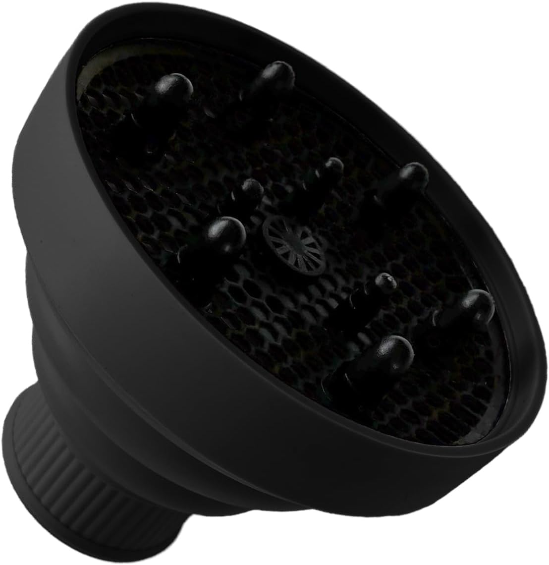 Diffuser-opzetstuk voor föhn, universele diffuser voor föhn, föhn-diffuser, föhn-diffuser-opzetstuk, universele pasvorm 1,57-1,99 inch (4-5 cm) mondstuk, past op de meeste föhns (zwart)
