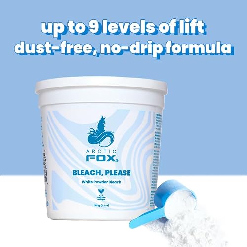 Arctic Fox Bleach Please Hair Bleach Powder - Lifts Up to 9 Levels, Vegan, Cruelty-Free - 8.8 oz