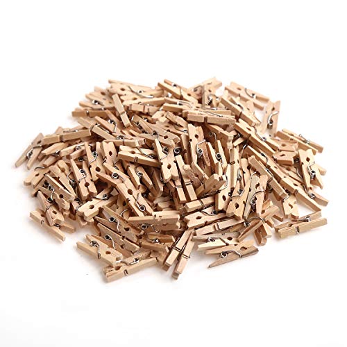 Ccinee 150 Pcs Mini Wooden Clothespins,Multi-Function Clothespins Photo Paper Peg Pin Craft Clips For Home School Arts Crafts Decor, 1 Inch #TOP11