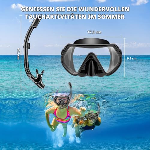 Schnorchelset Erwachsene, Schnorcheln Set mit Anti-Fog Taucherbrille und Dry Schnorchel… – Ansicht 6