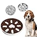 YiZYiF Stainless Steel Dog Bowl Slow Feeder Metal Non Slip Double Sided Use for Dry Wet or Raw Food Stops Bloat in Puppies Adult Dogs Round One Size