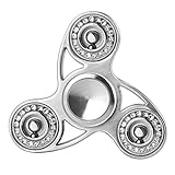 MAXAH Hand Fidget Spinner with Diamonds High Speed Alloy Gyroscope Focus Toy Stress Reducer Relieve Anxiety and Boredom,Passed the Safety Standard ASTM F963-16 Test